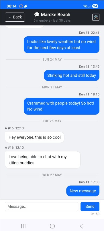 Spot community chat room